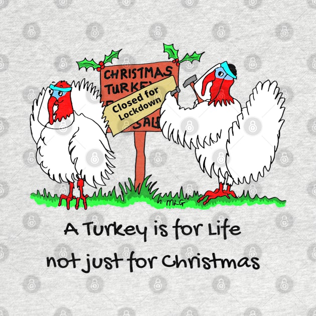 Turkeys in Lockdown Christmas by Michelle Le Grand